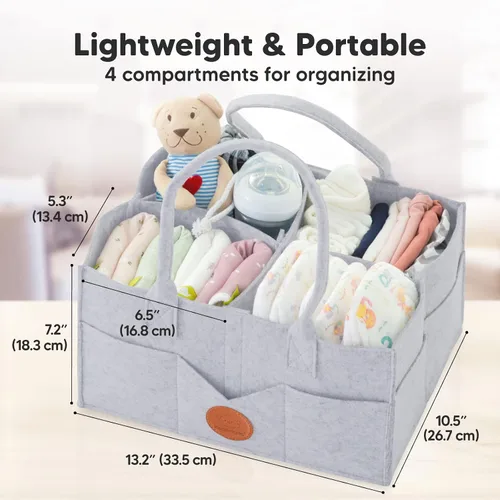 Miniatura 6 de KeaBabies Cambiador de pañales portátil y organizador de pañales para bebé, tapete cambiador plegable impermeable para bebés, organizador grande