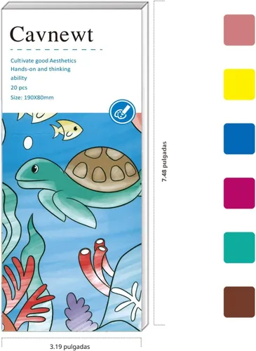 Miniatura 2 de Cavnewt Libro de Pintura de Acuarela de Bolsillo, 21 Páginas, Set de Libro para Colorear con Acuarela de Viaje para Niños de 3-8 Años, Regalos