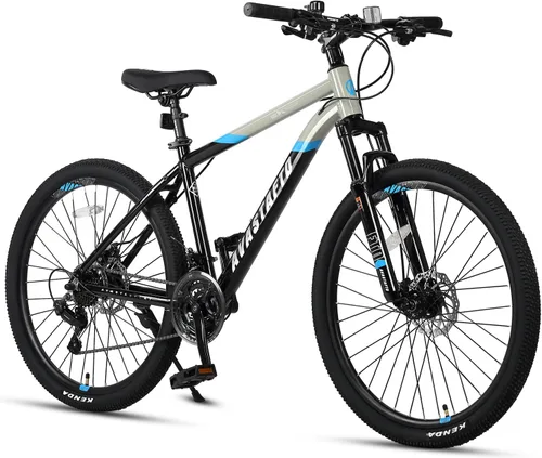 Miniatura 8 de AVASTA Earth 26 - Bicicleta de montaña de 27.5 pulgadas con marco de aluminio de 21 velocidades, freno de doble disco, cómodo sillín y varios