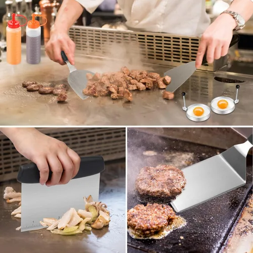 Miniatura 5 de Kit de accesorios para parrilla, juego de 25 piezas de accesorios de parrilla de parte superior plana para Blackstone y Camp Chef, juego