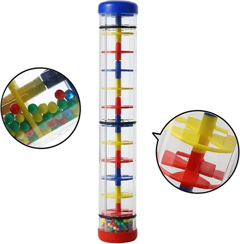 Miniatura 4 de Rainmaker palo de lluvia de 12 pulgadas para bebés tubo sonajero palo de lluvia agitador musical instrumento sensorial auditivo juguete para bebé