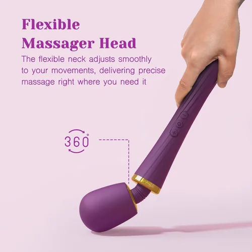 Miniatura 4 de Tracy's Dog Vibrador de varita para mujeres, juguetes sexuales para adultos con 5 modos y 3 velocidades para estimulación del pezón del clítoris