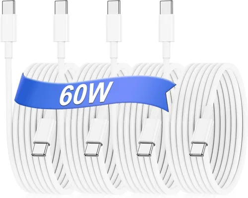 Miniatura 13 de Hzevn Cable de carga USB C de 60 W para MacBook Pro/Air y iPhone 16/15 Pro Max, certificado MFi 20V/3A, cable de carga súper rápido de 6 pies + 10