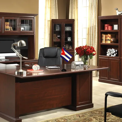 Miniatura 3 de Anley Juego de banderas de escritorio Cuba Deluxe – Bandera de escritorio cubana miniatura de 6 x 4 pulgadas con poste sólido de 12 pulgadas
