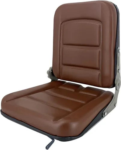 Miniatura 6 de Reemplazo de asiento de suspensión, universal, ajustable, impermeable, resistente, para tractor, carretilla elevadora, excavadora, cargadora Marrón