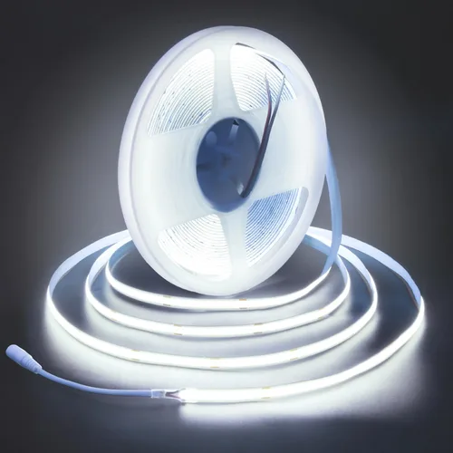 ALITOVE Tira de Luces LED COB de 24V Blanco Luz de Día 32.8ft 6500K Súper Brillante Cortable Tiras de Luces LED 480leds/M CRI90+ Cinta de Luz LED