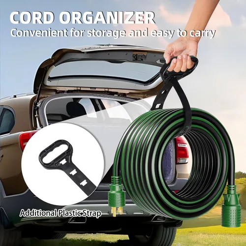 Miniatura 8 de Cable de extensión generador de 4 clavijas de 30 amperios de 10 pies, NEMA L14-30P/L14-30R, 125/250 voltios hasta 7500 vatios, cable de alimentación