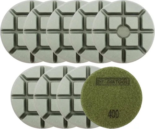 Miniatura 35 de DT-DIATOOL Almohadillas de pulido de diamante para piso, resina de terrazo, diámetro del suelo, grano de 4 pulgadas, 800 unidades, 6