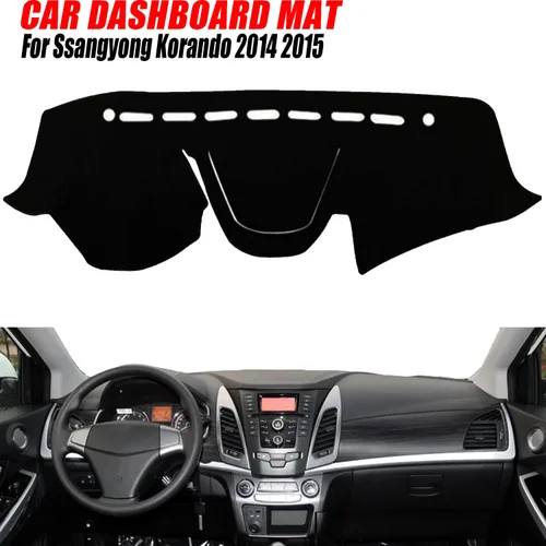 Miniatura 2 de Tapete de cubierta para tablero de salpicadero compatible con SsangYong Korando 2014 2015 conducción por la izquierda