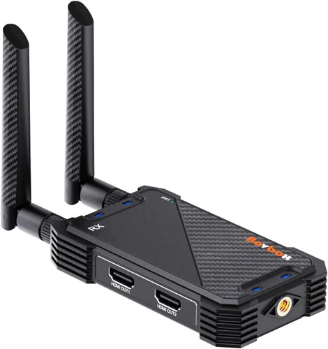 Receptor HDMI Inalámbrico: Extensor HDMI Inalámbrico de 1312 pies con Loopout, Adaptador 2.4/5G 1080P Compatible con Control Remoto IR para