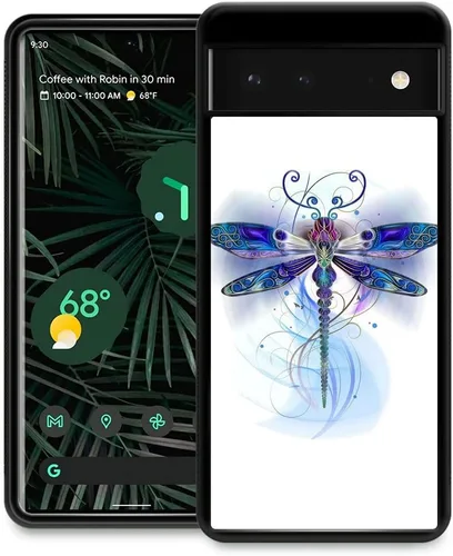 Miniatura 13 de ZHEGAILIAN Funda compatible con Google Pixel 7, diseño de esqueleto de encaje gótico victoriano, diseño de esqueleto de silicona suave, TPU