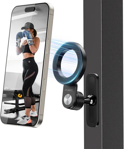 Miniatura 11 de A2C Soporte magnético para teléfono de gimnasio totalmente metálico, regalo de entrenamiento de alta gama para hombres y mujeres