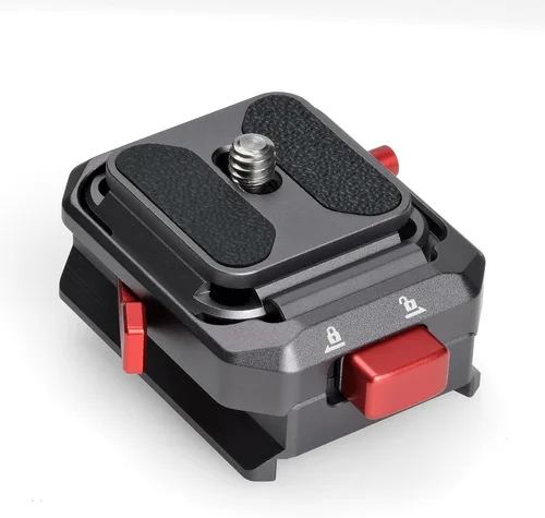 Miniatura 10 de IFOOTAGE Adaptador de cámara de acción de liberación rápida, adaptador de montaje de trípode de aluminio, placa de liberación rápida compatible