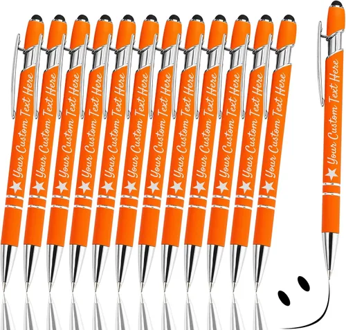 Miniatura 19 de Bolígrafos personalizados con lápiz capacitivo, bolígrafos grabados personalizados, impresos con tu logotipo o mensaje para Navidad, graduación