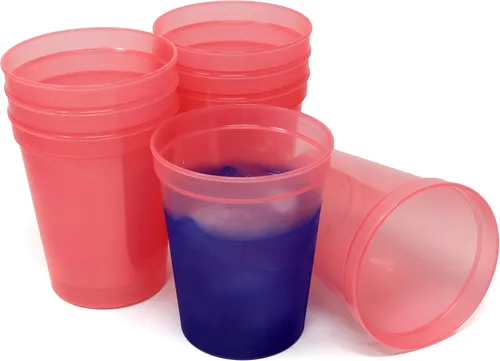 Miniatura 13 de Rolling Sands Vasos de plástico reutilizables para estadios de 16 onzas, paquete de 8, fabricados en Estados Unidos, sin BPA, aptos para Negro