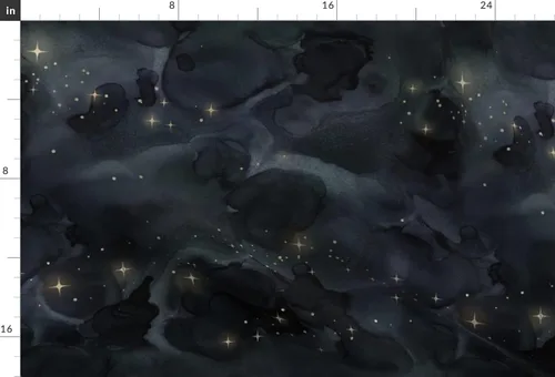 Miniatura 3 de Spoonflower Tela - Místico cielo nocturno estrellas galaxia mágica impresa en tela de gasa Fat Quarter - Costura de ropa de moda vestidos decoración