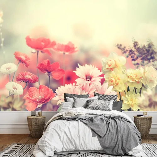 Miniatura 46 de wall26 - Patrón de hojas de fondo sin costuras - Mural de pared extraíble Papel pintado grande autoadhesivo - 66x96 pulgadas obra de arte 16