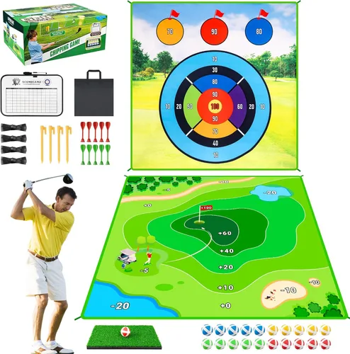 LYDARZ Alfombrilla de Práctica de Chipping de Golf para Juegos de Patio Trasero, Alfombrilla de Golpeo Battle Golf para Entrenamiento de Swing,