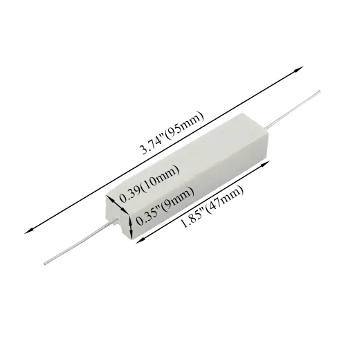 30 resistencias de cemento de cerámica de 10 W, 10 ohmios, 5 %, resistencia de cemento de cerámica, alambre enrollado, kit de resistencias de rango