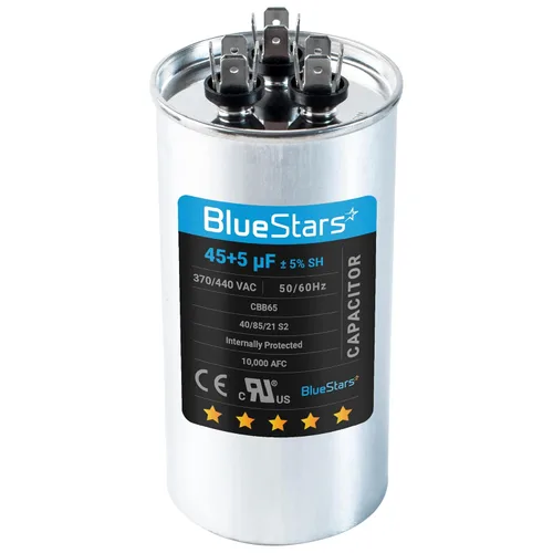 Miniatura 28 de [Listado UL] BlueStars 10 uF ± 5% MFD 370/440V CBB65 CBB65A Pieza de Repuesto de Capacitor de Arranque y Funcionamiento Ovalado - Capacitores