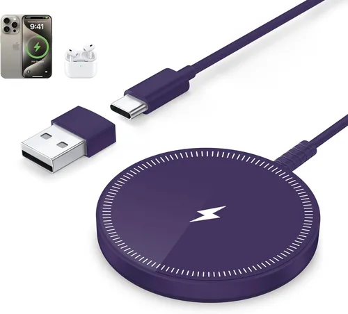 Miniatura 9 de Cargador MagSafe magnético inalámbrico para iPhone compatible con iPhone 17 Pro Max Air 16 15 14 Pro Max Plus 13 12 Pro Max y AirPods 4 3 2 Pro