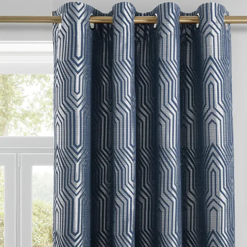 Miniatura 9 de Cortinas de patrón geométrico jacquard 100% opacas beige y plateado, 2 paneles de 52 pulgadas de ancho y 63 pulgadas de largo, con aislamiento