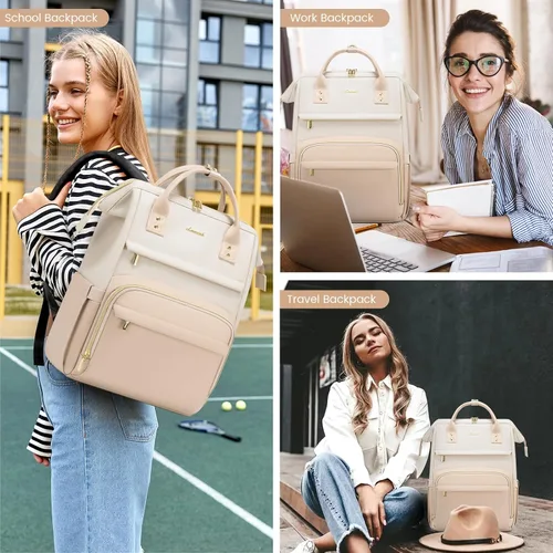 Miniatura 6 de LOVEVOOK - Mochila para laptop para mujer, mochila de moda para mujer.., 15,6 pulg.