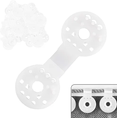 Miniatura 7 de 200 piezas de agarre de bloqueo de tela de sombra, clips de lona, clips de plástico para sombra, clip de malla para jardín, red de sombra para Negro