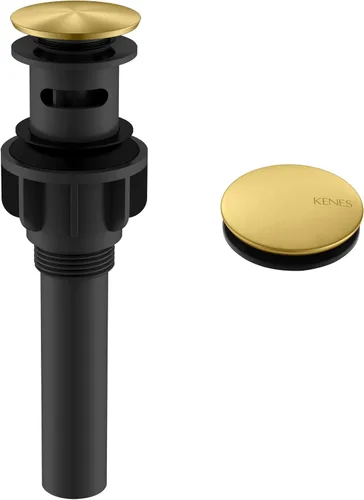 Miniatura 21 de KENES Desagüe Pop Up de Bronce Frotado con Aceite para Lavabo Vessel de Baño, Tapón de Desagüe para Lavabo de Tocador, Ensamblaje de Desagüe