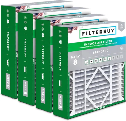 Miniatura 21 de Filterbuy Filtro de aire MERV 8 Essential Dust & Allergy Defense de 10 x 17 x 2 pulgadas (paquete de 4), filtros exteriores plisados electrostáticos