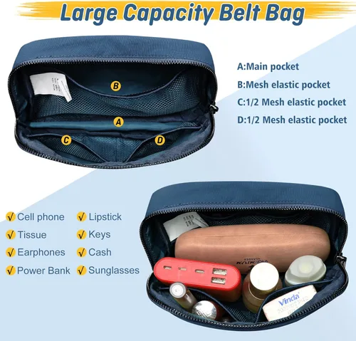 Miniatura 3 de Crossbody Fanny Pack for Women Men:Small Runners Belt Bag with Adjustable Strap - Water Resistant Fashion Bum Bag, Mini Waist Bag for Running Travel