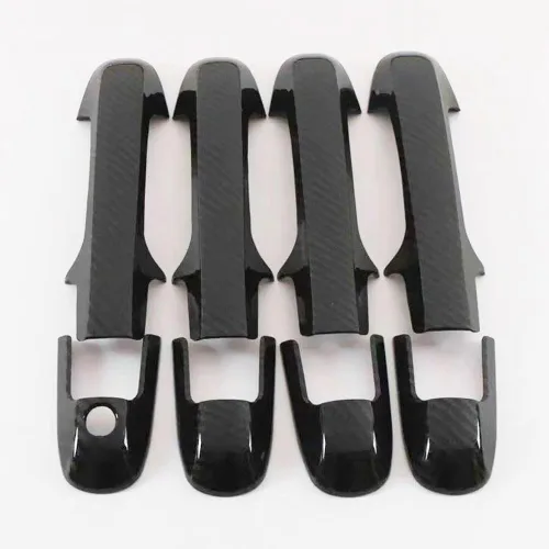 Miniatura 2 de para 2003 2004 2005 2006 2007 Honda Accord Cubiertas de Manija de Puerta Lateral de Fibra de Carbono Estilo Brillante ABS
