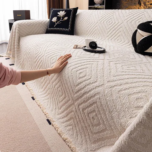Miniatura 39 de ROOMLIFE Manta Funda Azteca Bohemia para Sofá, Decoración del Hogar Estilo Granja, Fundas de Sofá para Loveseat, Sofás de 2/3 Cojines, Apta
