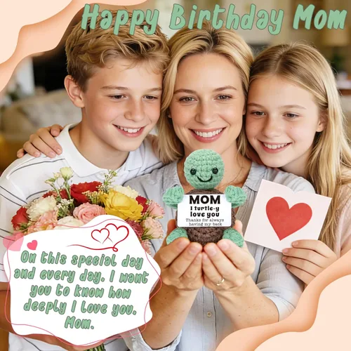 Miniatura 7 de Mini divertida tortuga para el día de la madre, regalos de hija e hijo, regalos de cumpleaños para nueva madrastra mamá mamá suegra, pequeñas cosas