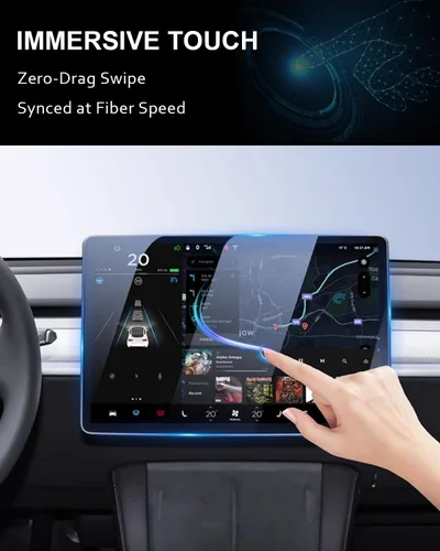 Miniatura 8 de Protector de pantalla para Tesla Model Y Modelo 3 Protector de pantalla de vidrio de 15.4 "Protector de pantalla de vidrio para asiento trasero 8