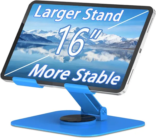 Miniatura 11 de Soporte de metal para tableta, soporte ajustable de rotación de 360° compatible con tabletas de 4 a 16 pulgadas como iPad Pro Air, iPad mini, Tab
