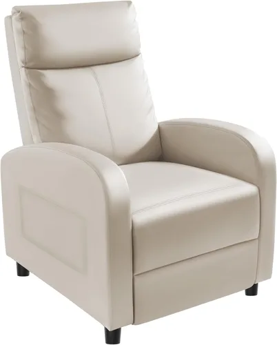 Homall - Silla reclinable acolchada de cuero sintético para sala de estar, sofá reclinable moderno, asiento de club y teatro en casa