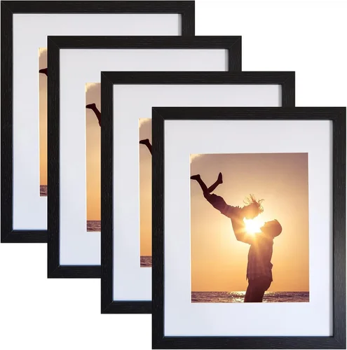 Miniatura 21 de SESEAT Portarretratos negros de 8 x 10 pulgadas para pared o mesa, para exhibir fotos de 8 x 10 pulgadas con paspartú o de 9 x 11 pulgadas sin