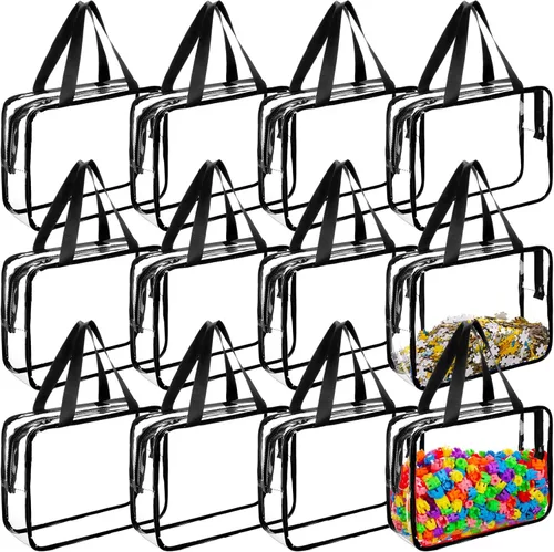 Miniatura 8 de 12 bolsas grandes de almacenamiento de juguetes con cremallera, bolsas de almacenamiento transparentes de PVC, impermeables, organizador de juguetes