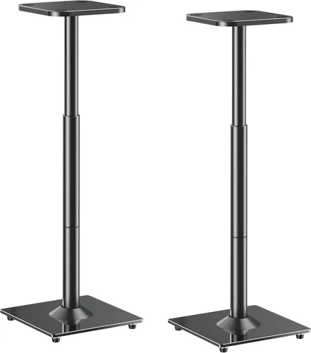 ELIVED Soportes Universales para Altavoces con Altura Ajustable 28"-37.4", Par de Soportes para Altavoces de Estantería para Altavoces Satelitales,