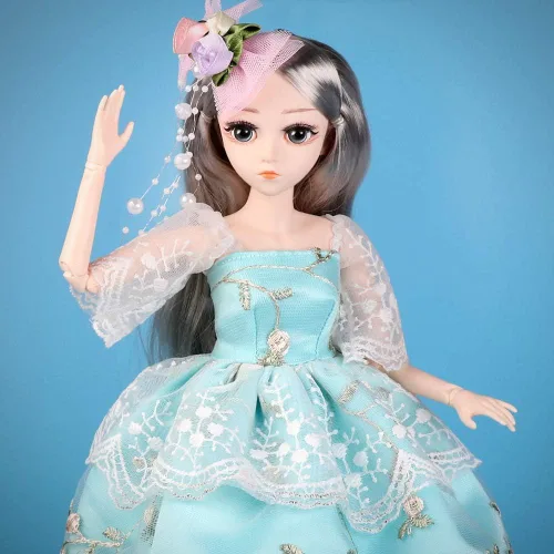 Miniatura 7 de UCanaan BJD Dolls 1/4 SD Smart Doll 18 pulgadas 18 bola articulada muñeca DIY juguetes con juego completo de ropa, zapatos, peluca, maquillaje