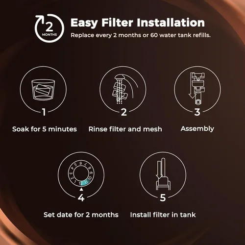 Miniatura 6 de Paquete de 12 filtros de agua de carbón de repuesto para uso con máquinas de café Cuisinart