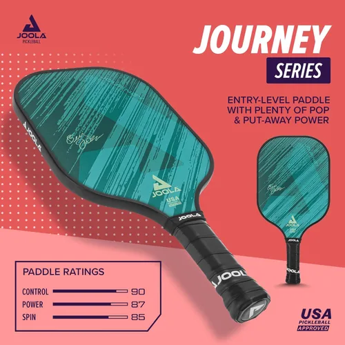 Miniatura 2 de JOOLA Pickleball Paddle Journey and Seneca – Select Fiberglass or Carbon Fiber Surface – Lightweight Paddles – Control & Power Rackets for Beginners