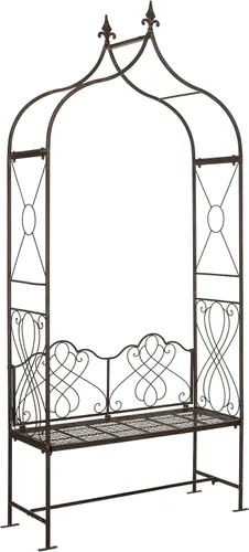 Miniatura 9 de SAFAVIEH Colección al aire libre Eloise Victoriana Antiguo Verde Oscuro Hierro Forjado Arco Jardín Arco Arbor