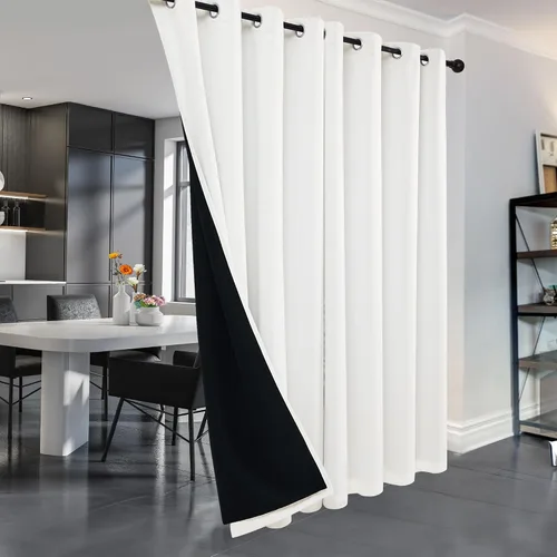 Miniatura 183 de Deconovo Cortinas opacas 100% con forro negro, cortinas con ojales aisladas térmicamente que reducen el ruido, doble capa para oscurecer
