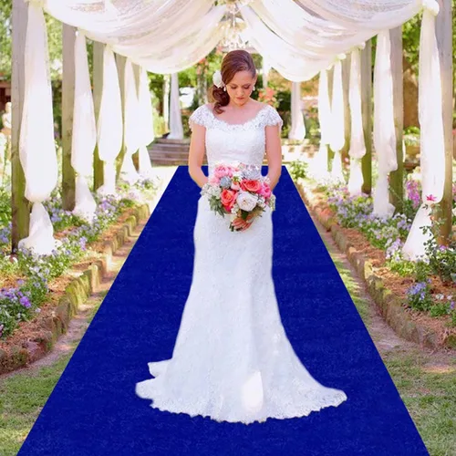 Miniatura 16 de MODFUNS Alfombra de pasillo azul marino para boda, 5 x 15 pies, tela de terciopelo, para pasillo, playa, pasillo, pasillo, playa, pasarela, alfombra