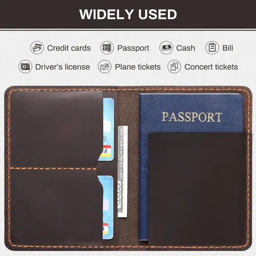 Miniatura 3 de Soporte para pasaporte, Marrón oscuro, Classic