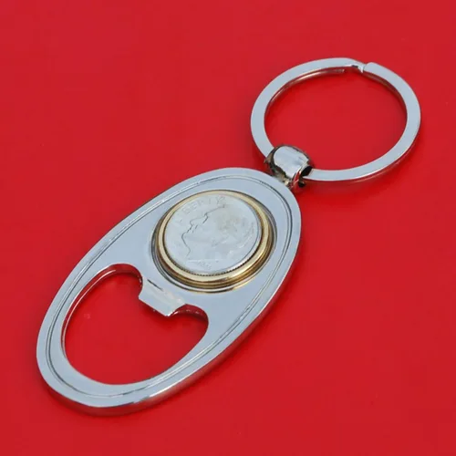 Miniatura 6 de US 1988 Roosevelt Dime 10 Cent Gem BU Uncirculated Coin Gold Silver Two Tone Key Chain Ring Bottle Opener NEW