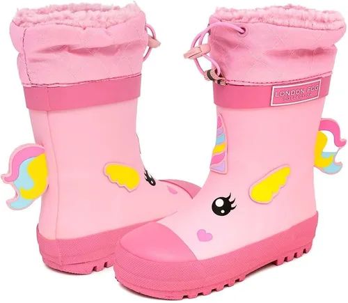 Miniatura 6 de London Fog Toby Botas de lluvia y nieve para niños pequeños, botas de nieve de invierno impermeables aisladas para niños pequeños, tallas de niños