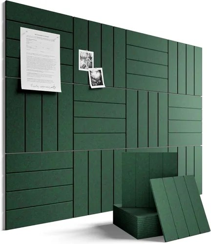 Miniatura 79 de Tablero de anuncios de fieltro grande de 36 x 24 pulgadas, alternativa al tablero de corcho – Paquete de 6 con 40 pestañas adhesivas extraíbles